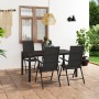 Juego de comedor para jardín 5 piezas negro de vidaXL, Conjuntos de jardín - Ref: Foro24-3060060, Precio: 455,00 €, Descuento: %