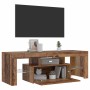 Mueble TV luces LED madera ingeniería envejecida 120x36,5x40 cm en Muebles TV | Comprar online en Foru.es