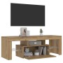 Mueble de TV luces LED madera roble artisan 120x36,5x40 cm en Muebles TV | Comprar online en Foru.es