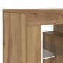 Mueble de TV luces LED madera roble artisan 120x36,5x40 cm en Muebles TV | Comprar online en Foru.es
