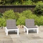 Sillones de jardín con cojines 2 unidades plástico blanco de vidaXL, Sillas de jardín - Ref: Foro24-3059823, Precio: 144,43 €...