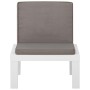 Sillones de jardín con cojines 2 unidades plástico blanco de vidaXL, Sillas de jardín - Ref: Foro24-3059823, Precio: 144,43 €...
