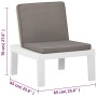 Sillones de jardín con cojines 2 unidades plástico blanco de vidaXL, Sillas de jardín - Ref: Foro24-3059823, Precio: 144,43 €...