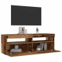 Mueble TV luces LED madera ingeniería envejecida 120x35x40 cm en Muebles TV | Comprar online en Foru.es