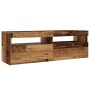 Mueble TV luces LED madera ingeniería envejecida 120x35x40 cm en Muebles TV | Comprar online en Foru.es