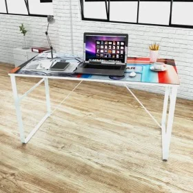 Escritorio rectangular con superficie con imagen de vidaXL, Escritorios - Ref: Foro24-241163, Precio: 83,87 €, Descuento: %