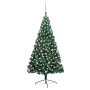 Medio árbol de Navidad con luces y bolas verde 210 cm en Decoración Festiva y Estacional | Comprar online en Foru.es