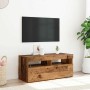 Mueble TV luces LED madera ingeniería envejecida 90x35x40 cm en Muebles TV | Comprar online en Foru.es