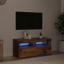 Mueble TV luces LED madera ingeniería envejecida 90x35x40 cm en Muebles TV | Comprar online en Foru.es