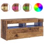 Mueble TV luces LED madera ingeniería envejecida 90x35x40 cm en Muebles TV | Comprar online en Foru.es