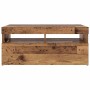 Mueble TV luces LED madera ingeniería envejecida 90x35x40 cm en Muebles TV | Comprar online en Foru.es