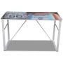 Escritorio rectangular con superficie con imagen de vidaXL, Escritorios - Ref: Foro24-241163, Precio: 83,87 €, Descuento: %