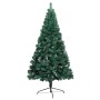 Medio árbol de Navidad con luces y bolas verde 210 cm en Decoración Festiva y Estacional | Comprar online en Foru.es
