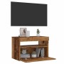 Mueble TV luces LED madera ingeniería envejecida 60x35x40 cm en Muebles TV | Comprar online en Foru.es