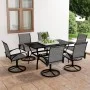 Juego de comedor de jardín 7 piezas textilene y acero de vidaXL, Conjuntos de jardín - Ref: Foro24-3060284, Precio: 745,12 €,...