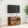Mueble TV luces LED madera ingeniería envejecida 60x35x40 cm en Muebles TV | Comprar online en Foru.es