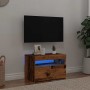 Mueble TV luces LED madera ingeniería envejecida 60x35x40 cm en Muebles TV | Comprar online en Foru.es