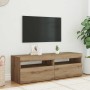 Muebles TV con luces LED 2 uds madera ingeniería roble artisan en Muebles TV | Comprar online en Foru.es