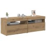 Muebles TV con luces LED 2 uds madera ingeniería roble artisan en Muebles TV | Comprar online en Foru.es