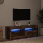 Mueble TV luces LED madera ingeniería envejecida 120x35x40 cm en Muebles TV | Comprar online en Foru.es
