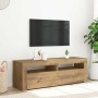 Mueble de TV luces LED madera roble artisan 120x35x40 cm en Muebles TV | Comprar online en Foru.es