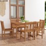 Conjunto de comedor de jardín 7 piezas madera maciza de teca de vidaXL, Conjuntos de jardín - Ref: Foro24-3059930, Precio: 89...