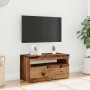 Mueble TV luces LED madera ingeniería envejecida 75x35x40 cm en Muebles TV | Comprar online en Foru.es