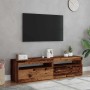 Muebles de TV con luces LED 2 uds madera ingeniería envejecida en Muebles TV | Comprar online en Foru.es