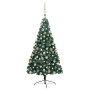 Medio árbol de Navidad con luces y bolas verde 240 cm en Decoración Festiva y Estacional | Comprar online en Foru.es