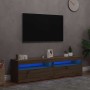 Muebles TV con luces LED 2 uds madera ingeniería roble artisan en Muebles TV | Comprar online en Foru.es