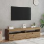 Muebles TV con luces LED 2 uds madera ingeniería roble artisan en Muebles TV | Comprar online en Foru.es