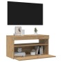 Muebles TV con luces LED 2 uds madera ingeniería roble artisan en Muebles TV | Comprar online en Foru.es