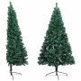 Medio árbol de Navidad con luces y bolas verde 240 cm en Decoración Festiva y Estacional | Comprar online en Foru.es