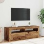 Mueble TV luces LED madera ingeniería envejecida 120x35x40 cm en Muebles TV | Comprar online en Foru.es