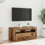 Mueble TV luces LED madera ingeniería envejecida 90x35x40 cm en Muebles TV | Comprar online en Foru.es