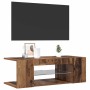 Mueble TV luces LED madera ingeniería envejecida 90x39x30 cm en Muebles TV | Comprar online en Foru.es