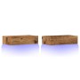 Muebles TV con luces LED 2 uds madera envejecida 60x35x15,5 cm en Muebles TV | Comprar online en Foru.es