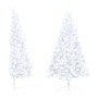 Medio árbol de Navidad con luces y bolas blanco 240 cm en Decoración Festiva y Estacional | Comprar online en Foru.es