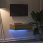 Mueble de TV con luces LED roble artisan 60x35x15,5 cm en Muebles TV | Comprar online en Foru.es