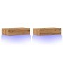 Muebles de TV con luces LED 2 uds roble artisan 60x35x15,5 cm en Muebles TV | Comprar online en Foru.es
