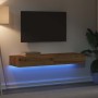 Muebles de TV con luces LED 2 uds roble artisan 60x35x15,5 cm en Muebles TV | Comprar online en Foru.es