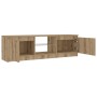 Mueble de TV luces LED madera roble artisan 120x30x36 cm en Muebles TV | Comprar online en Foru.es