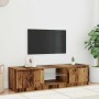 Mueble TV luces LED madera ingeniería envejecida 140x40x36 cm en Muebles TV | Comprar online en Foru.es