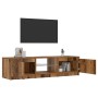 Mueble TV luces LED madera ingeniería envejecida 140x40x36 cm en Muebles TV | Comprar online en Foru.es