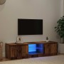 Mueble TV luces LED madera ingeniería envejecida 140x40x36 cm en Muebles TV | Comprar online en Foru.es