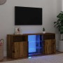 Mueble TV luces LED madera ingeniería envejecida 120x30x50 cm en Muebles TV | Comprar online en Foru.es