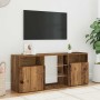Mueble TV luces LED madera ingeniería envejecida 120x30x50 cm en Muebles TV | Comprar online en Foru.es