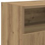Mueble TV luces LED madera ingeniería roble artisan 120x30x50cm en Muebles TV | Comprar online en Foru.es
