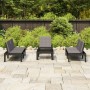 Set de muebles de jardín 4 piezas con cojines plástico gris de vidaXL, Conjuntos de jardín - Ref: Foro24-3059836, Precio: 327...