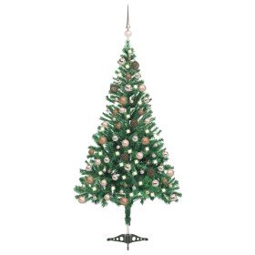 Árbol de Navidad artificial con luces y bolas 564 ramas 180 cm en Decoración Festiva y Estacional | Comprar online en Foru.es